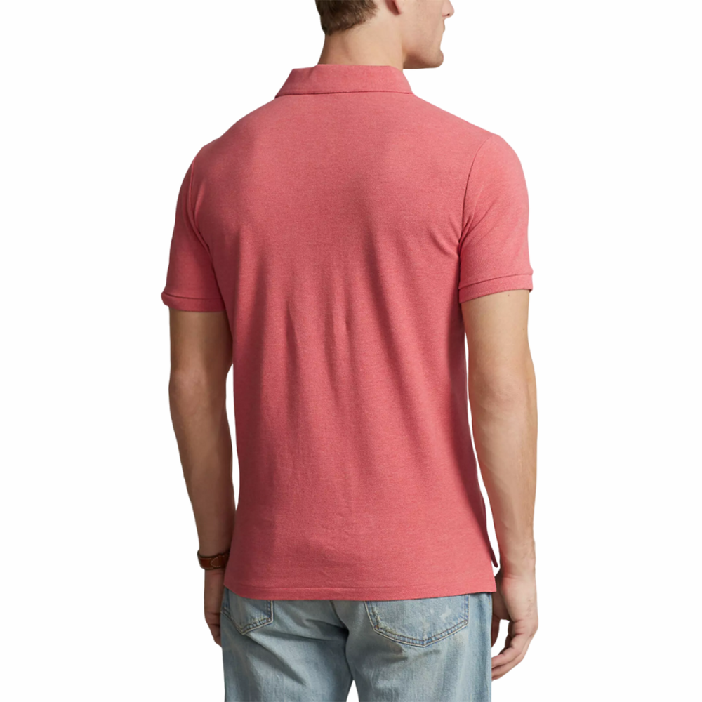 Custom Slim Fit Mesh Polo Shirt - Red