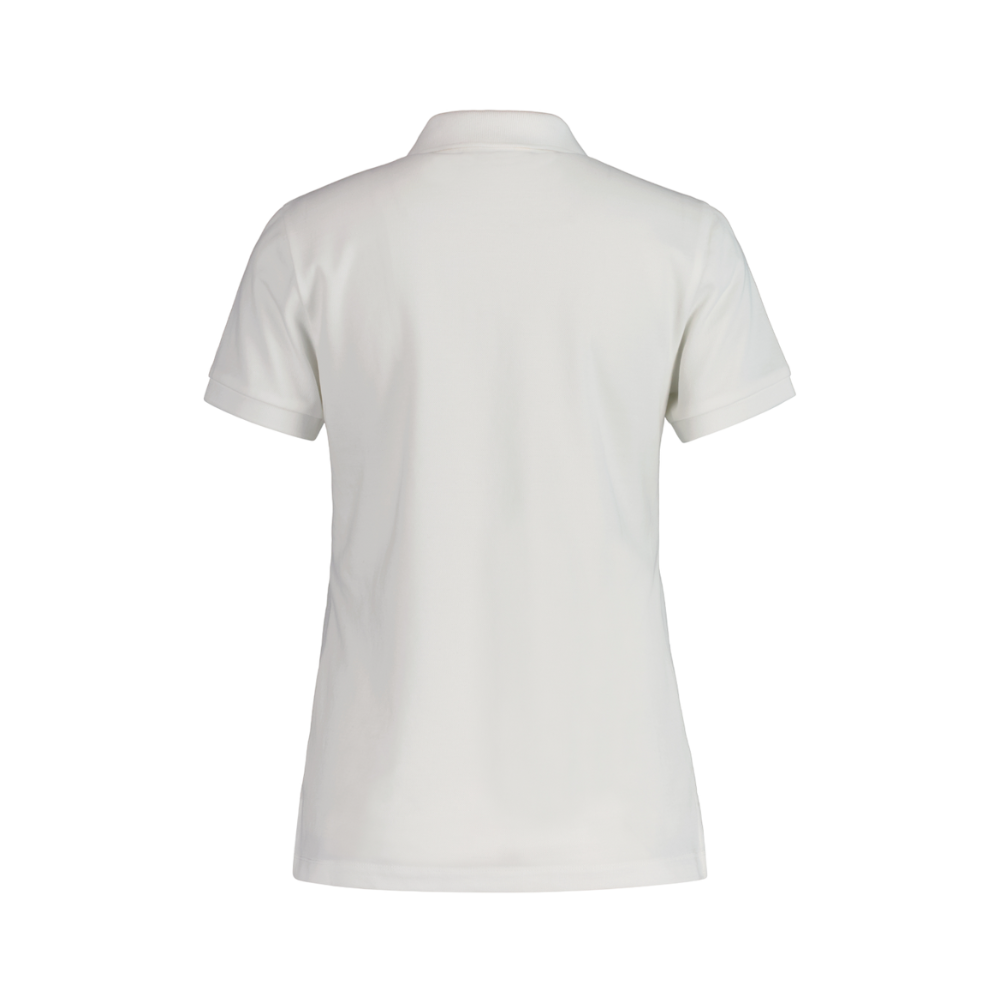 Slim Shield Cap Sleeve Pique Polo - White