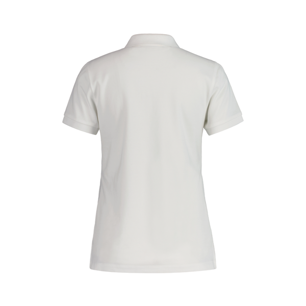 Slim Shield Cap Sleeve Pique Polo - White
