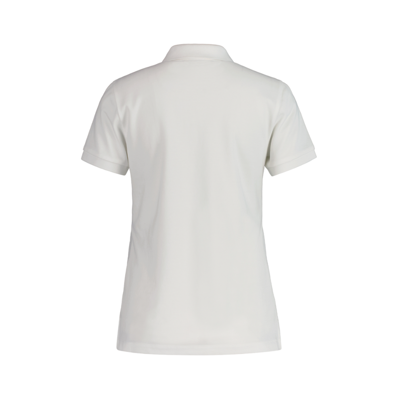 Slim Shield Cap Sleeve Pique Polo - White