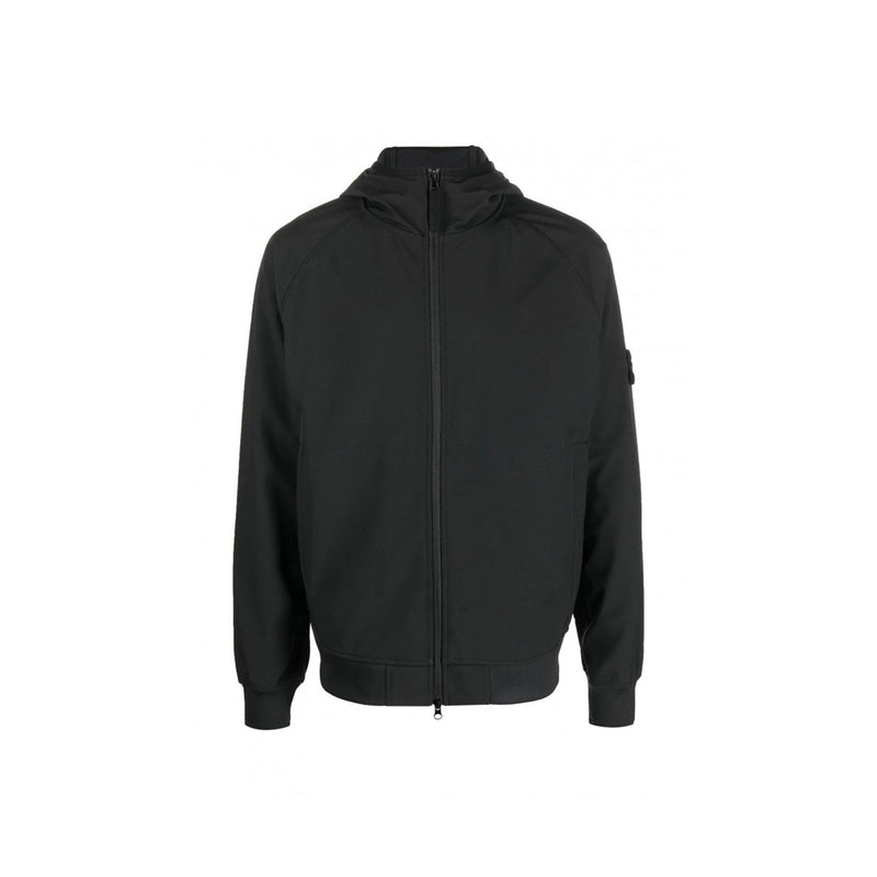 Zip-up Hooded Jacket - Black