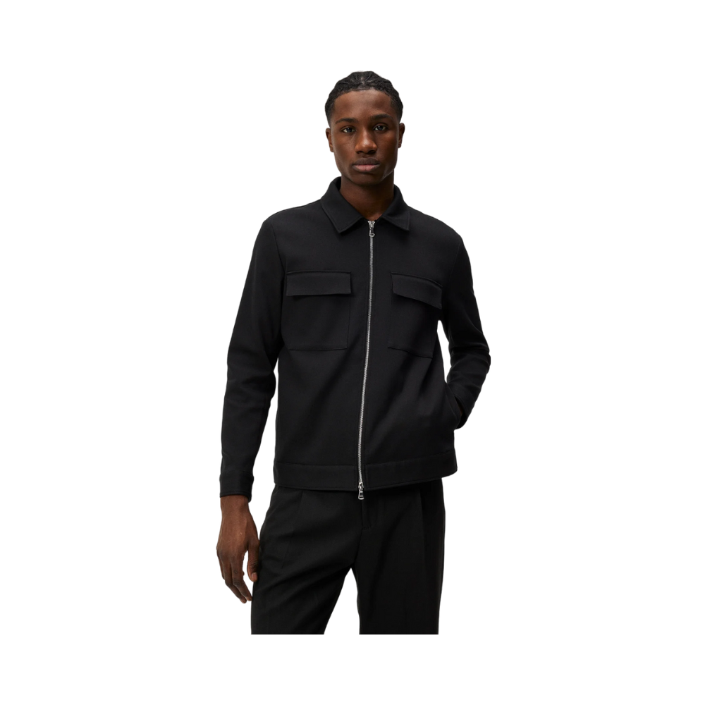 Jarod Cotton Overshirt - Black