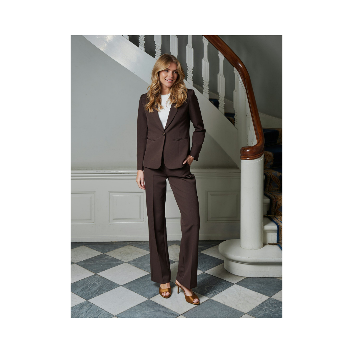 Alice Suit Pants - Dark Brown