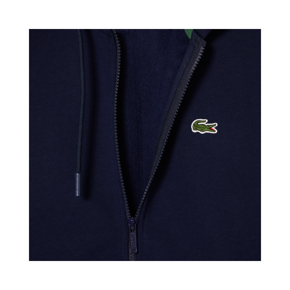 Zip-Through Hooded  Sweatshirt - Navy Blue