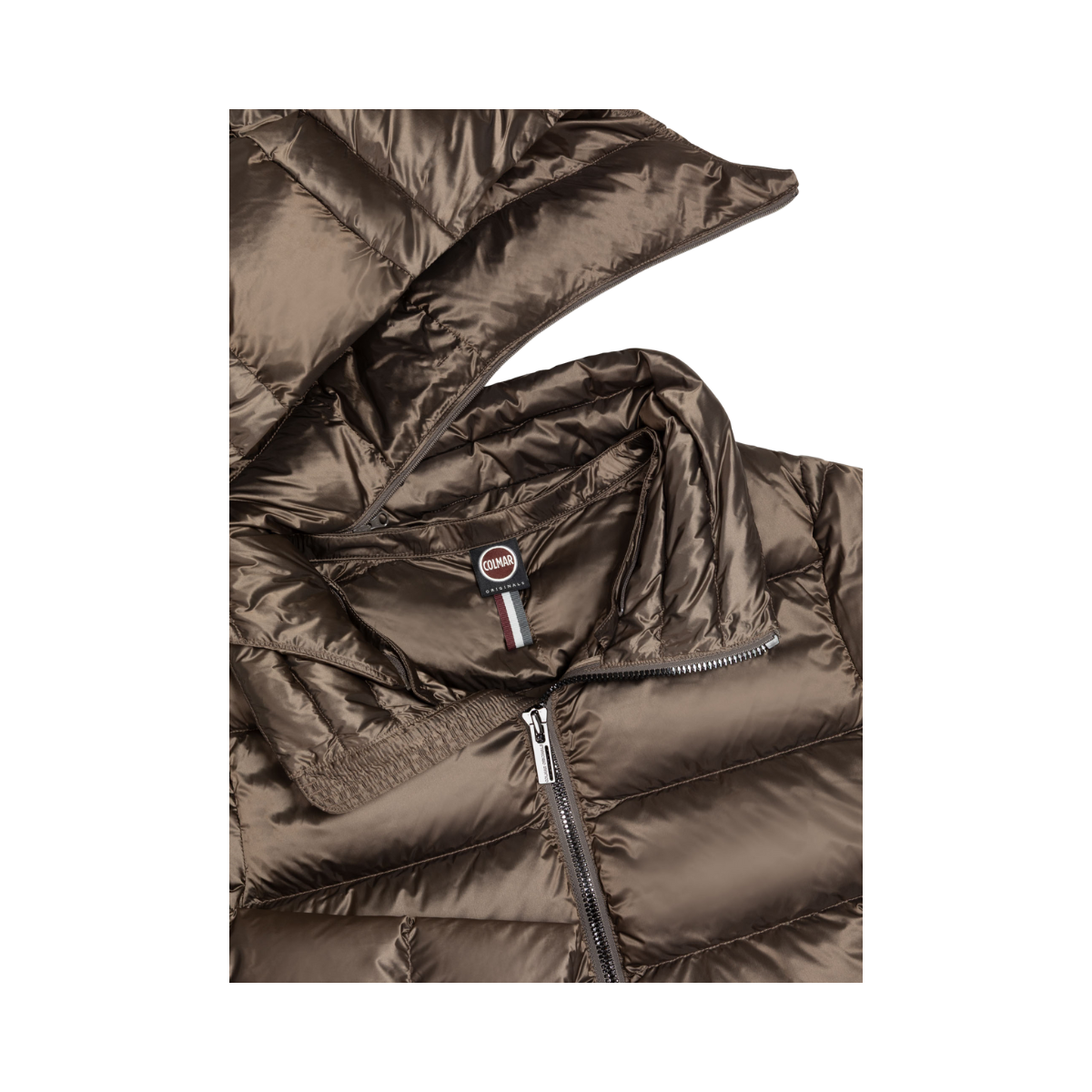 Ladies Down Jacket with Detachable Hood - Dark Yam