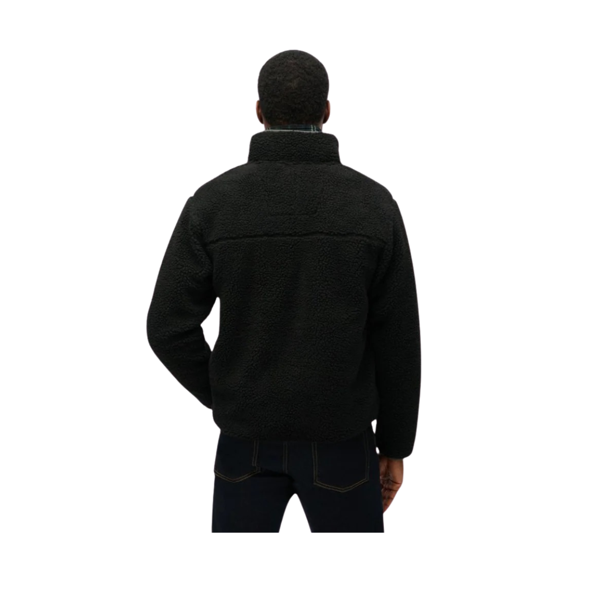 Vintage Retro Full Zip Fleece - 02a black