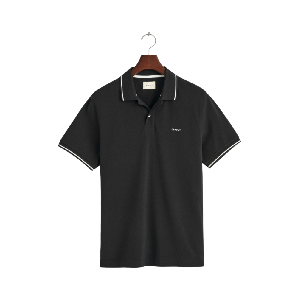 Tipping SS Pique Polo - Black