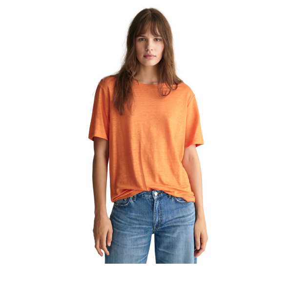 Linen T-Shirt - Orange