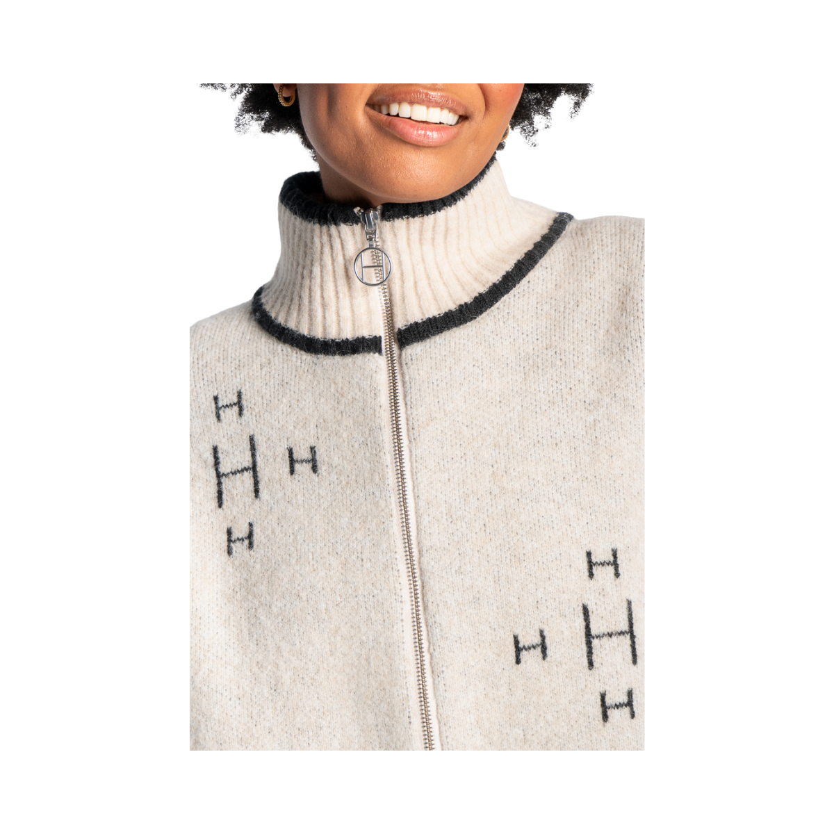 Iben Zip Jacket - Light Beige Melange