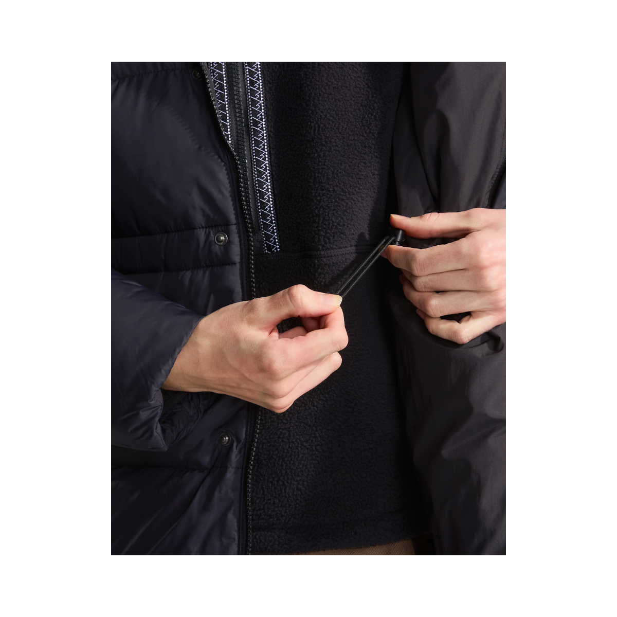 W Puffer Oversized Parka - Black