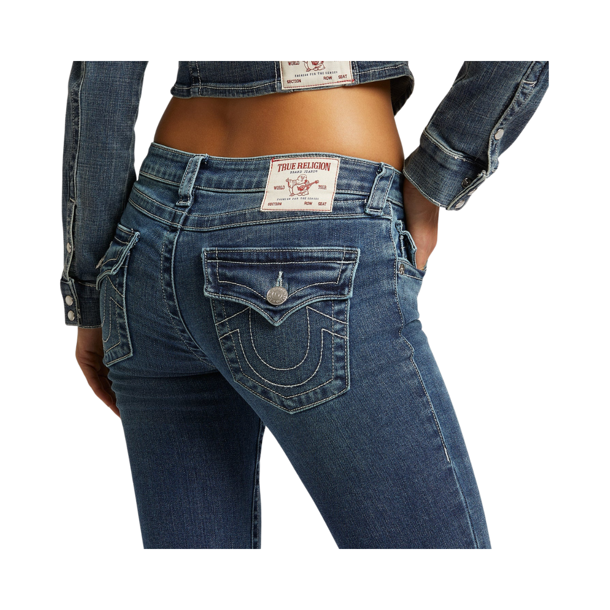 Joey Low Rise Flap - Dark Wash