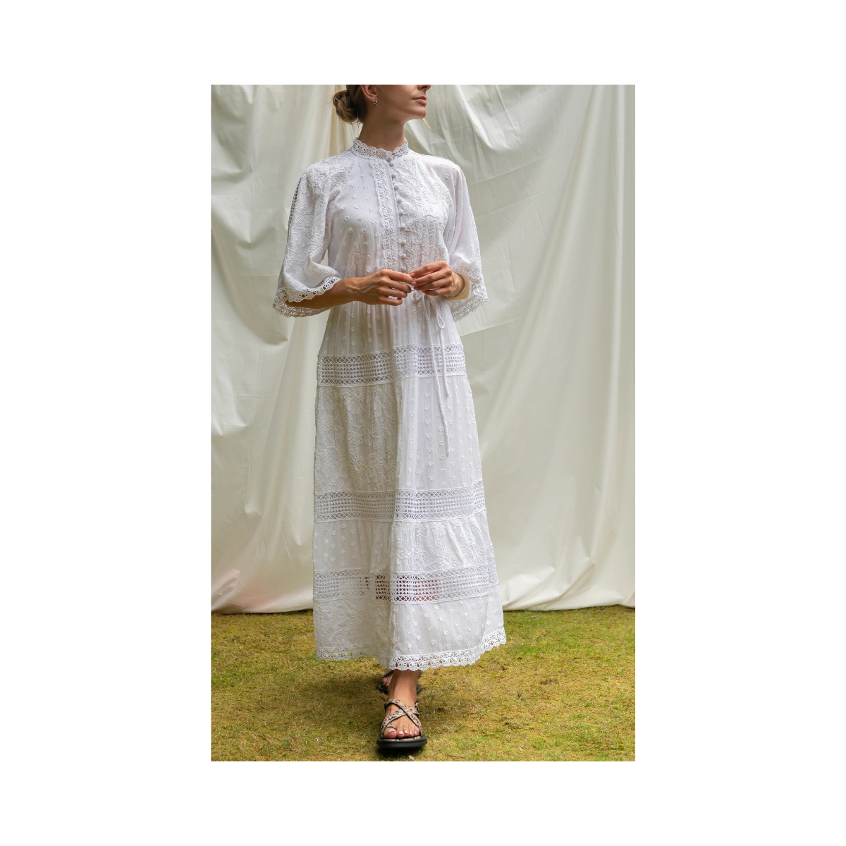 Villa Maxi Dress - White Mix