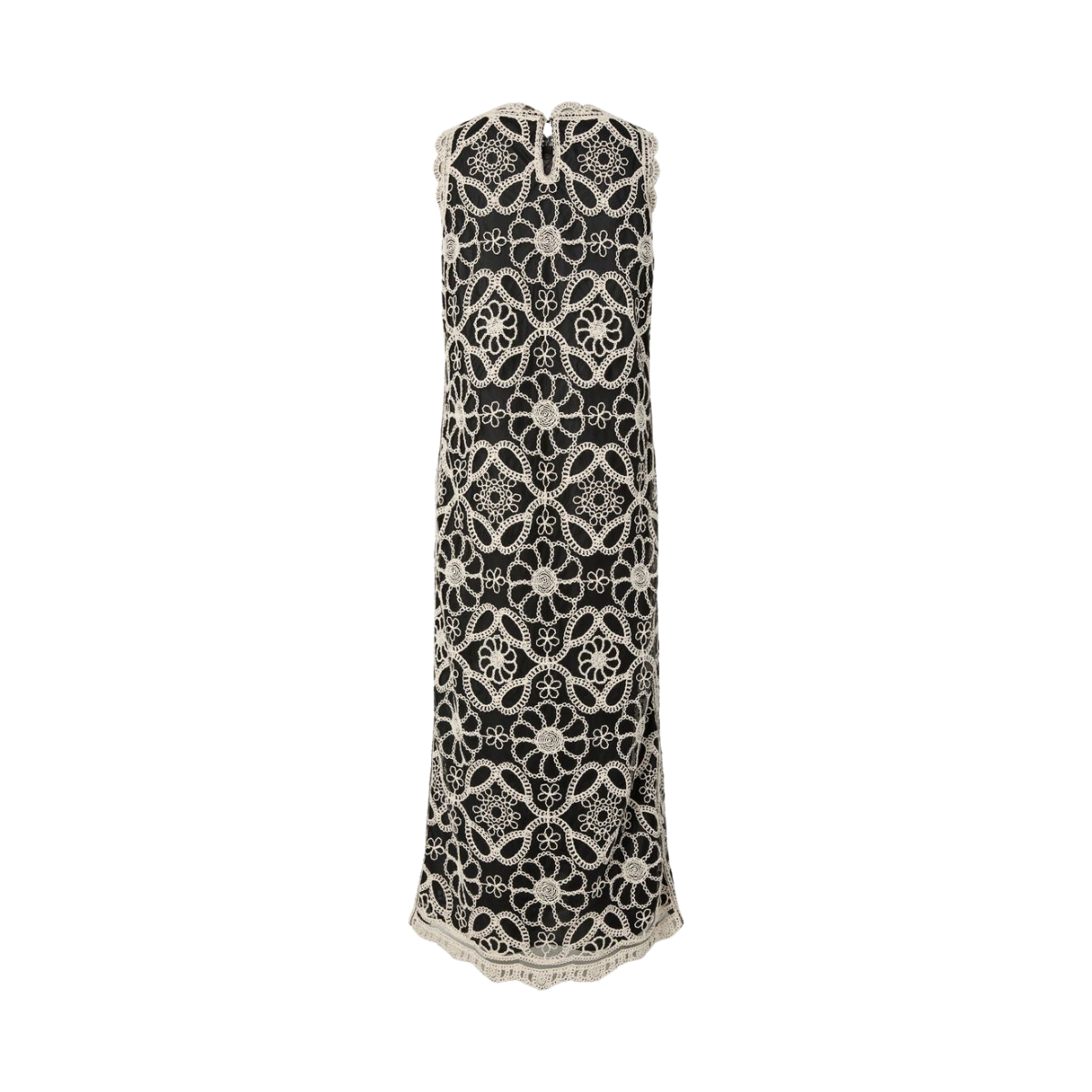YASCilia Maxi Crochet Dress - Black