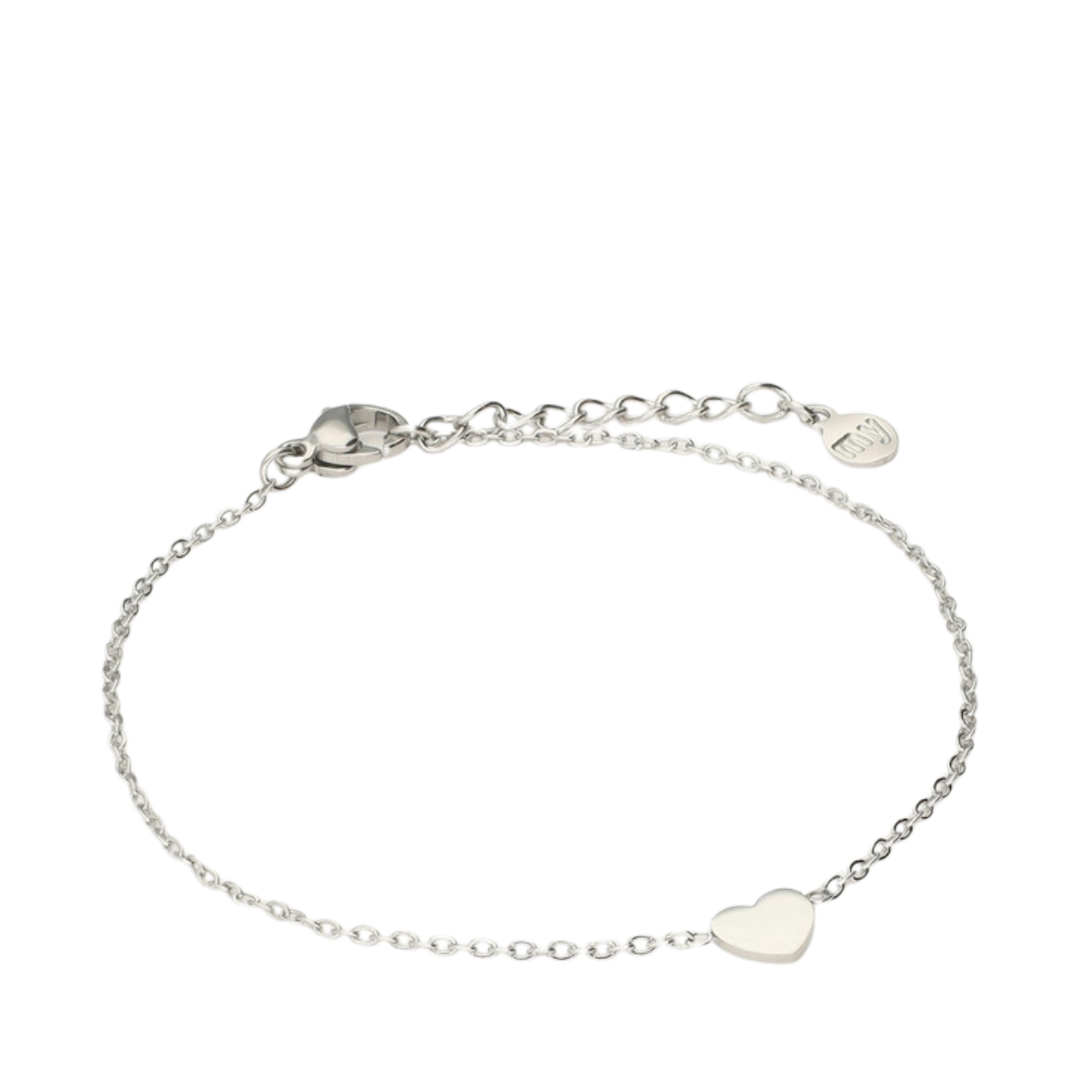 Bracelet With Heart - Silver