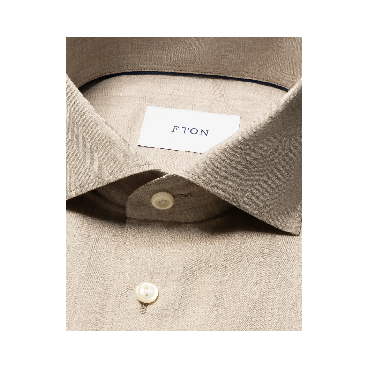 Solid Signature Flannel Shirt - Beige