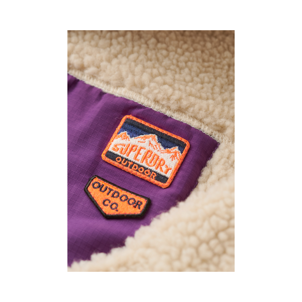Vintage Retro Half Zip Fleece - 1LG Oatmeal Beige