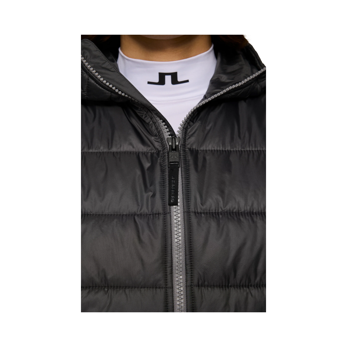 Seth Hybrid Zip Hood - Medium Grey Melange