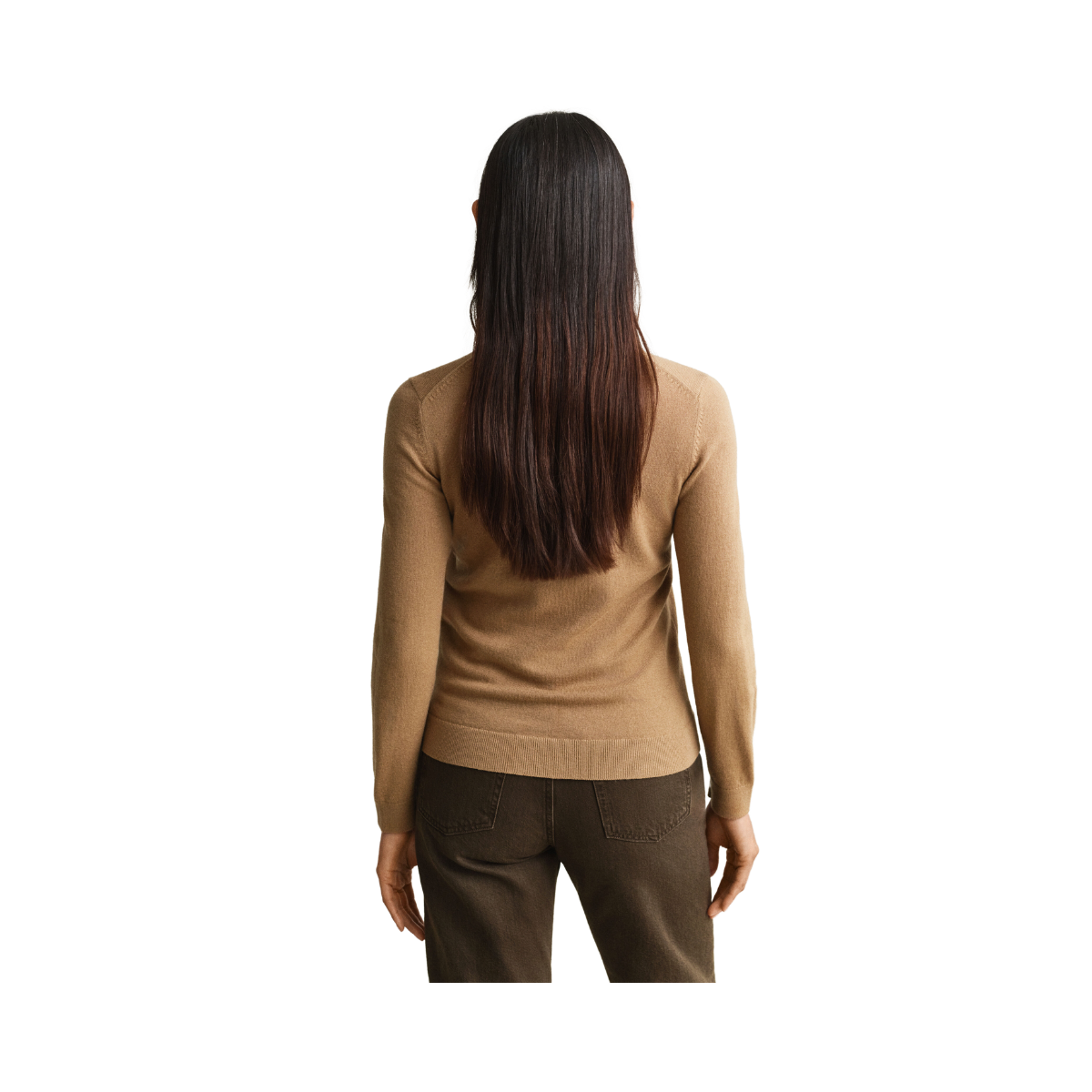 Wool Cotton C-Neck - Warm Khaki