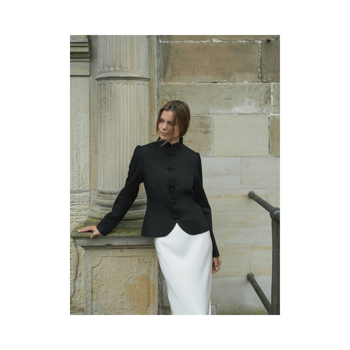 Ardena Linen Blazer - 100 Black