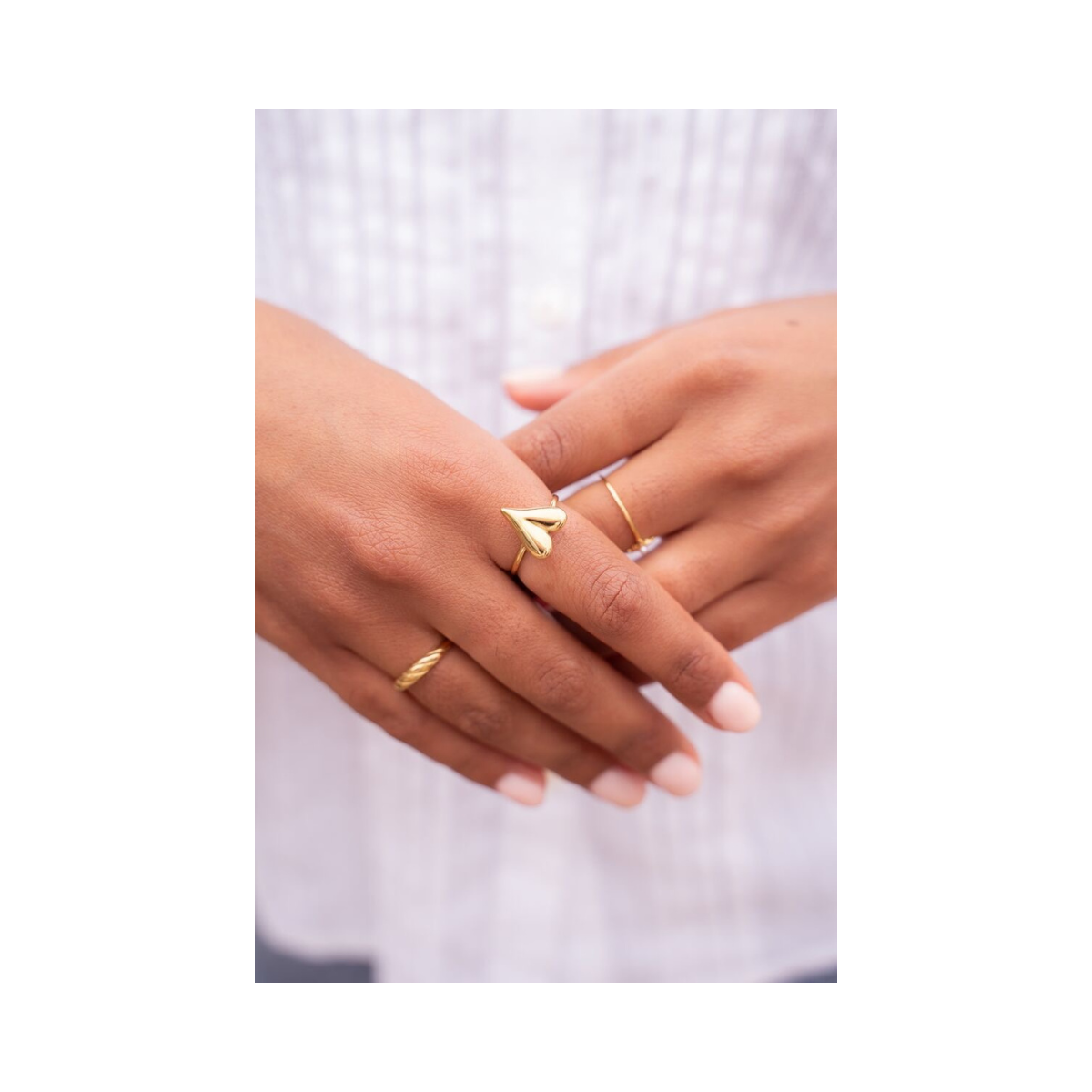 Ring with heart - 1500 Silver