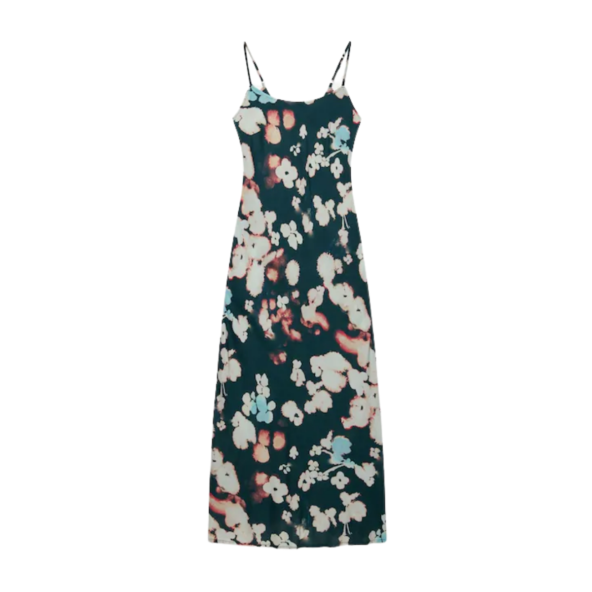 Printed Maxi Slip Dress - Ink Cherry Blossom