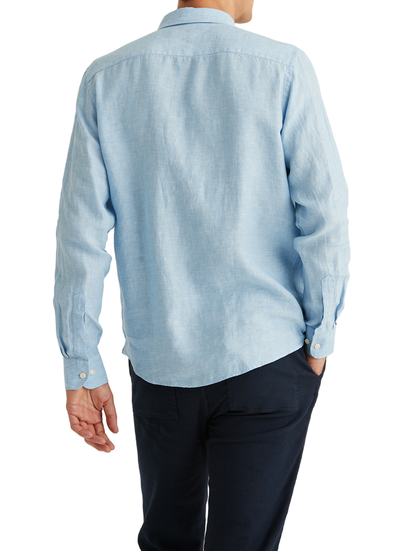Douglas Linen Shirt - Blue