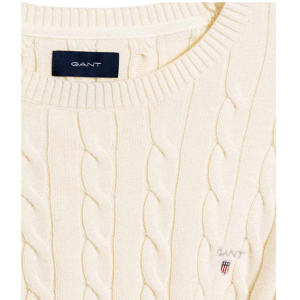 Cotton Cable Crew - Beige