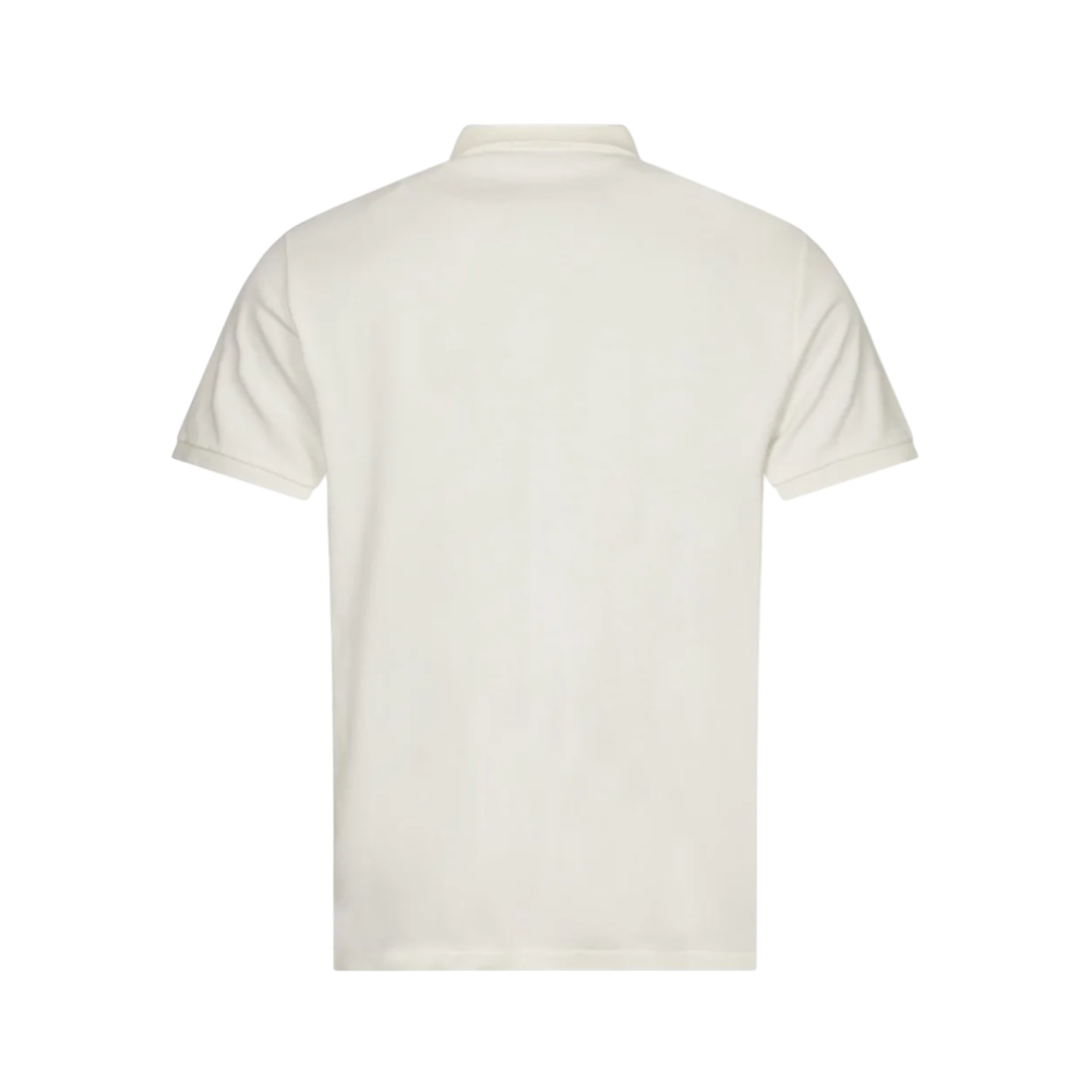 Custom Slim Fit Mesh Polo Shirt - White