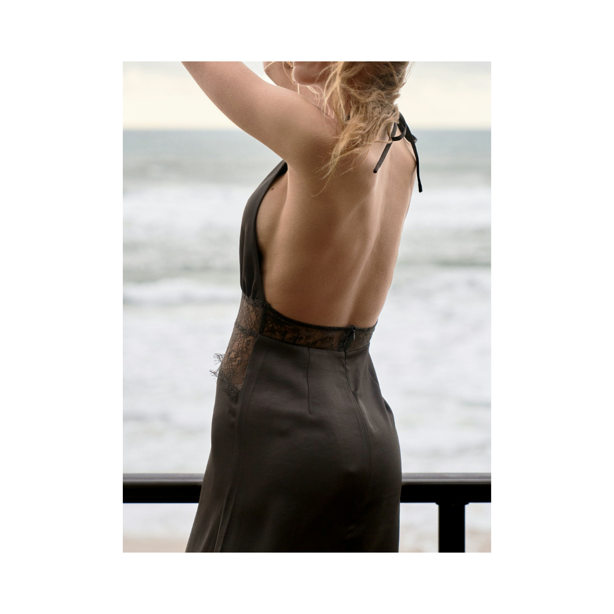 Jasine Heavy Sateen Dress - Dark Brown