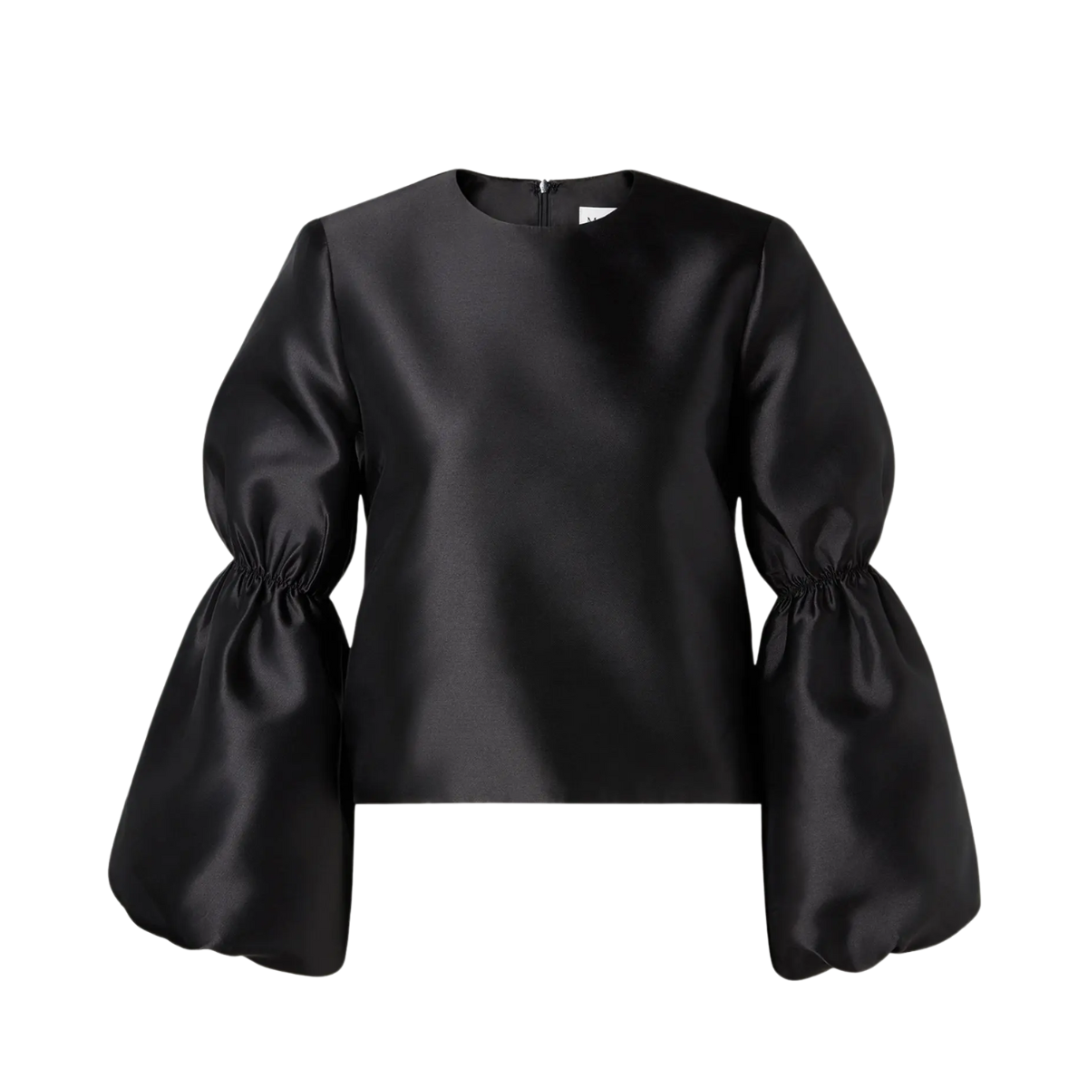 Cia Double Pouf Sleeve Blouse - Black