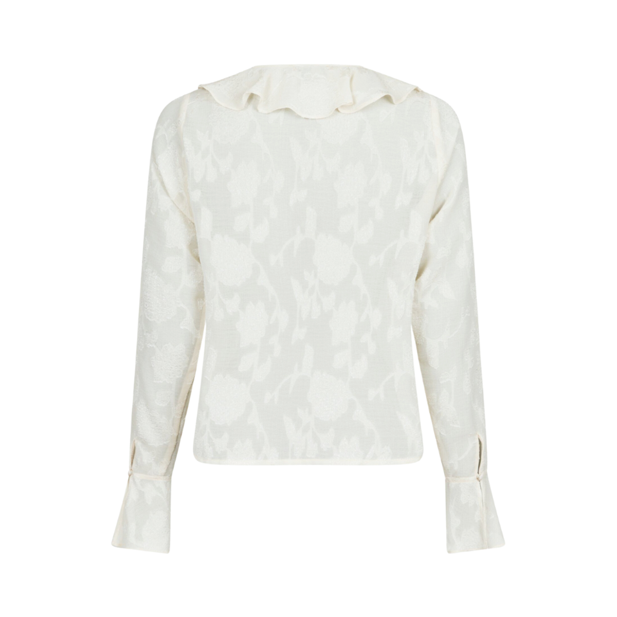 Anika Burnout Blouse - White