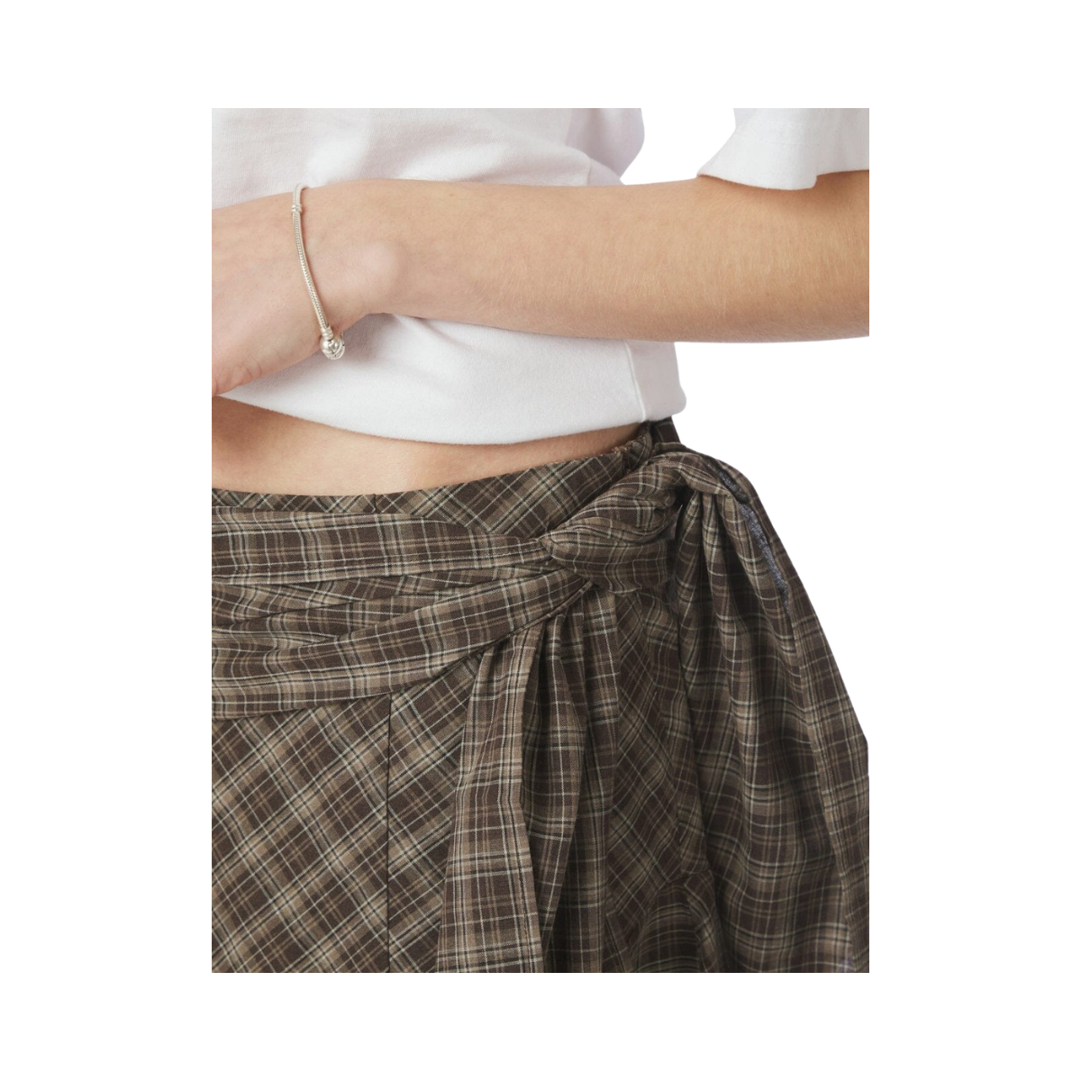 Sabella Check Skirt - Brown Check