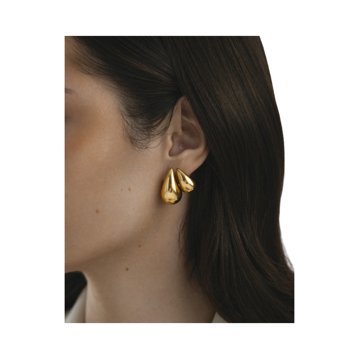 Plain Daring Large Gold Dupe Earring - gold