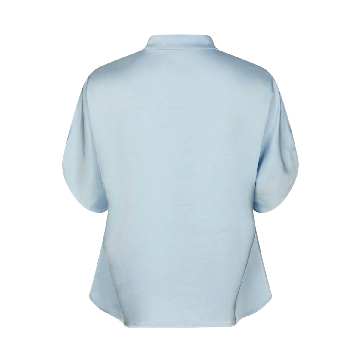 Anelle Heavy Sateen Blouse - Light Blue