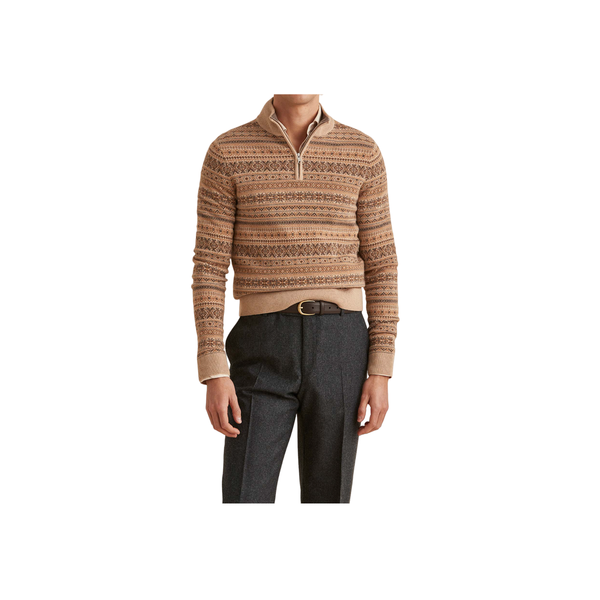 Freddie Half Zip - Beige