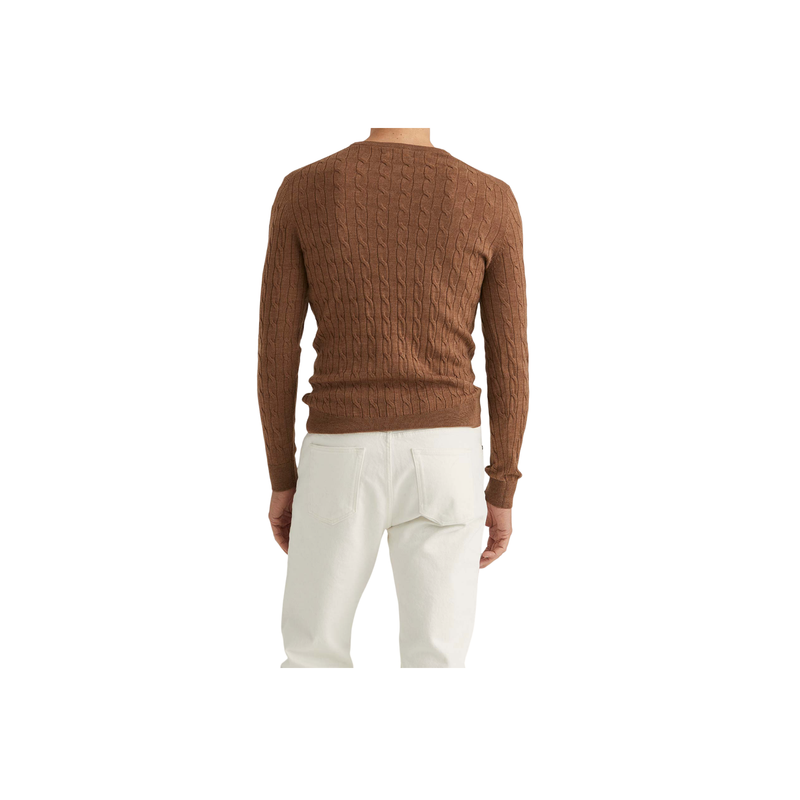 Merino Cable Oneck - Brown