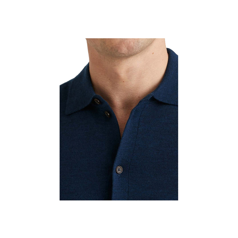 Merino Knitted Shirt - Navy