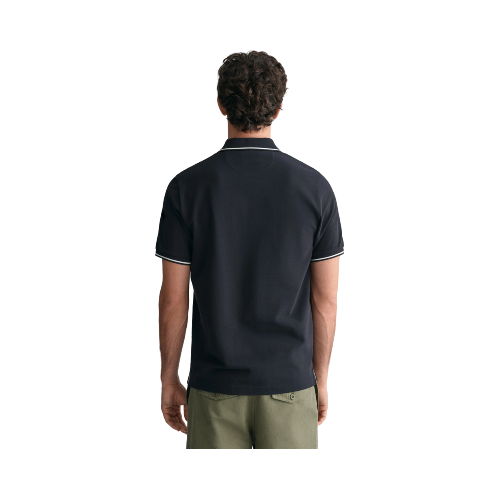 Tipping SS Pique Polo - Black