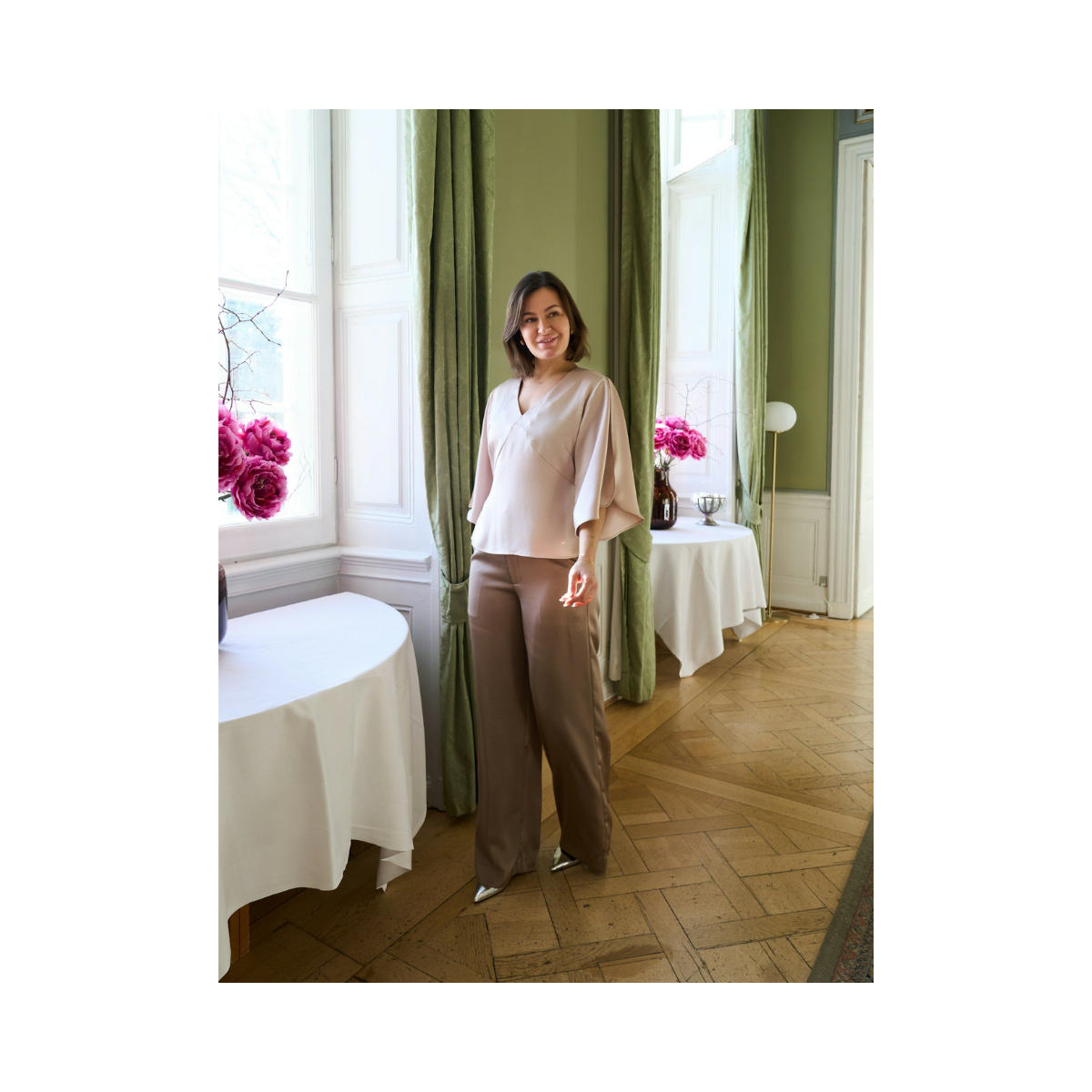 Emmett Heavy Sateen Pants - Dark Taupe