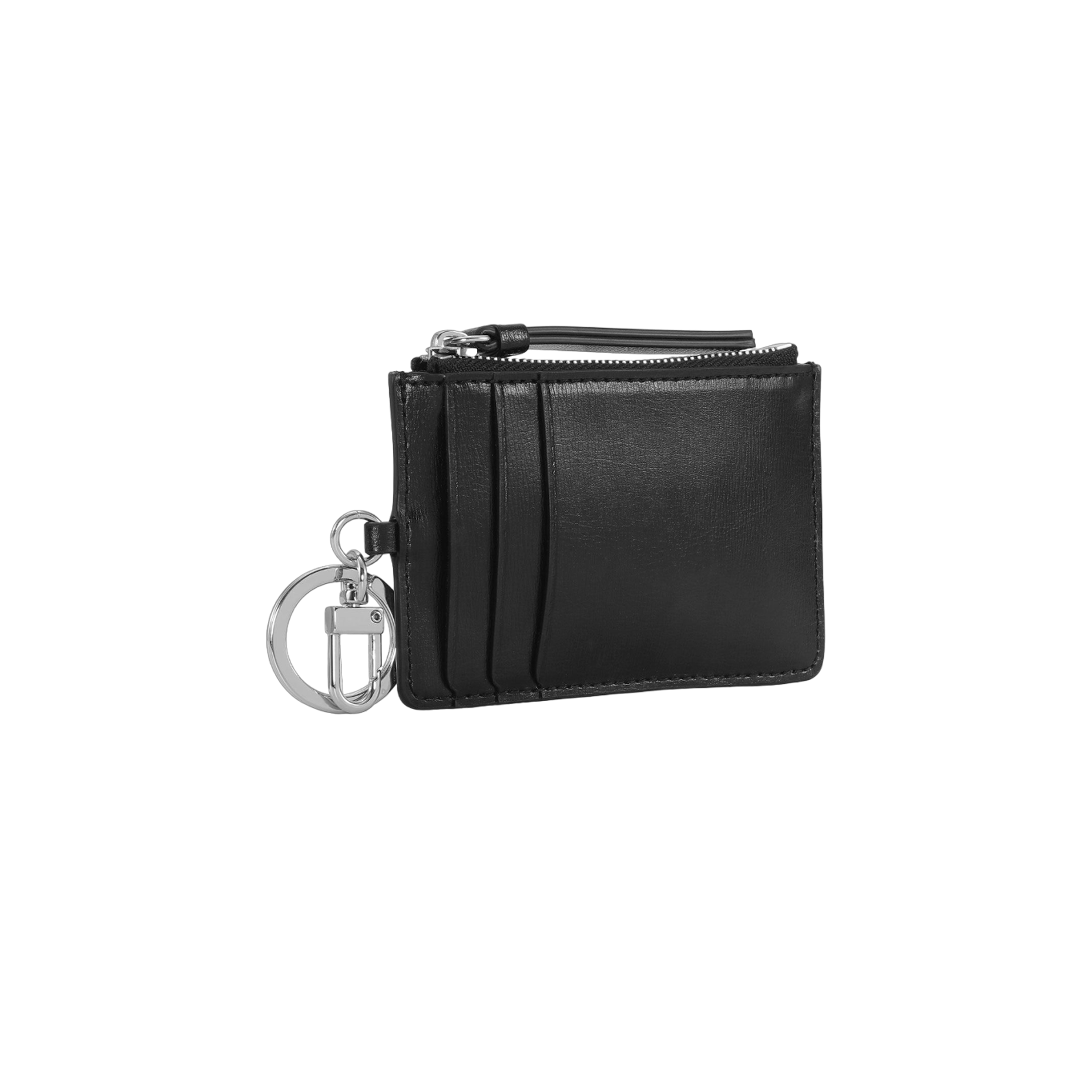 Banner Zipped Coin Purse - Black