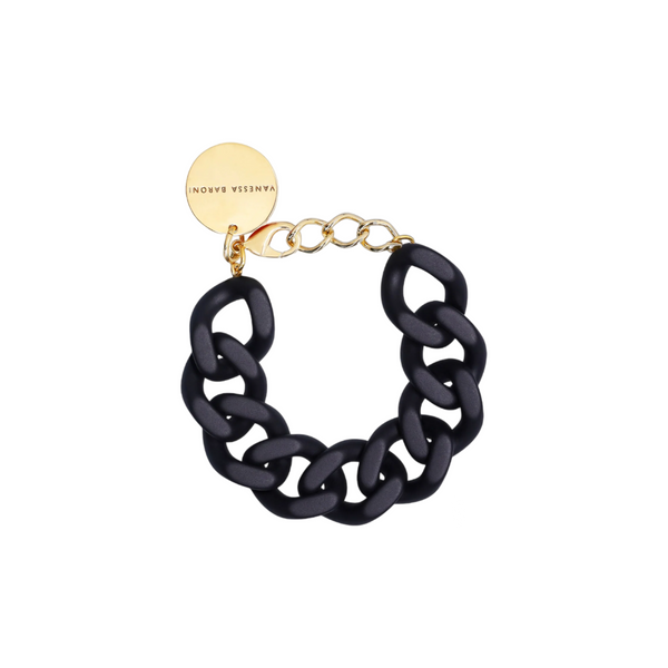 Flat Chain Bracelet - Black