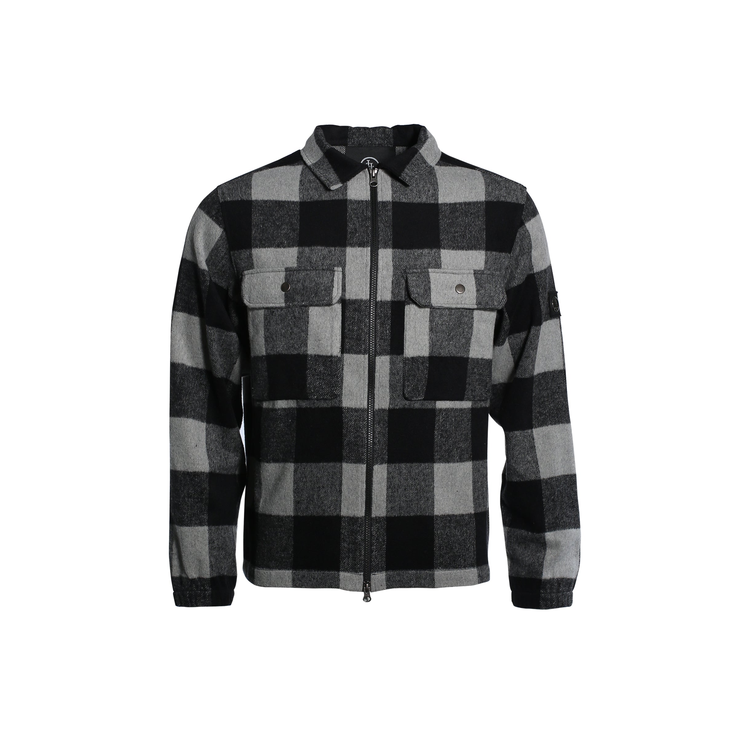 DRAKE Zipped check - Grey