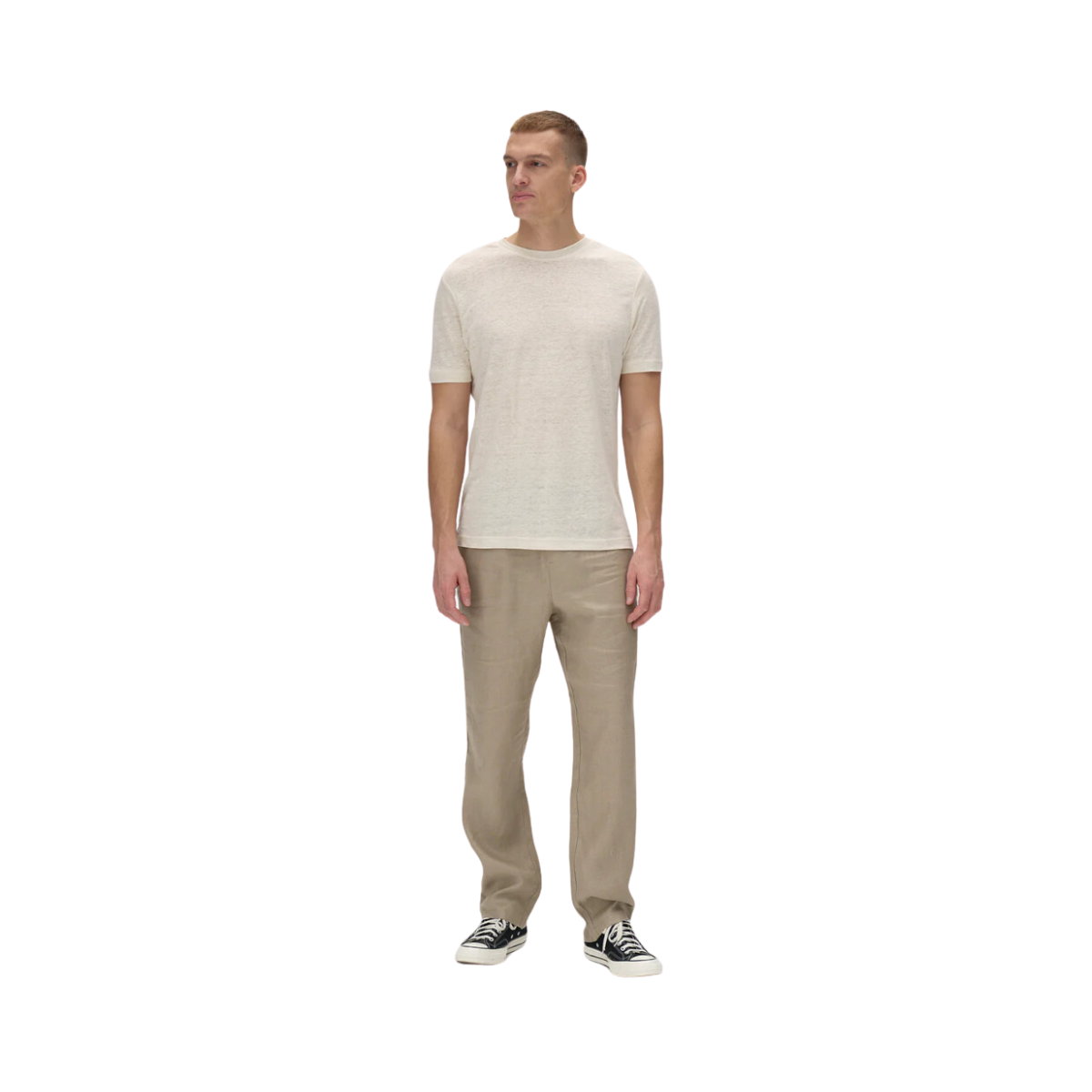 Duke Linen SS Tee - Beige