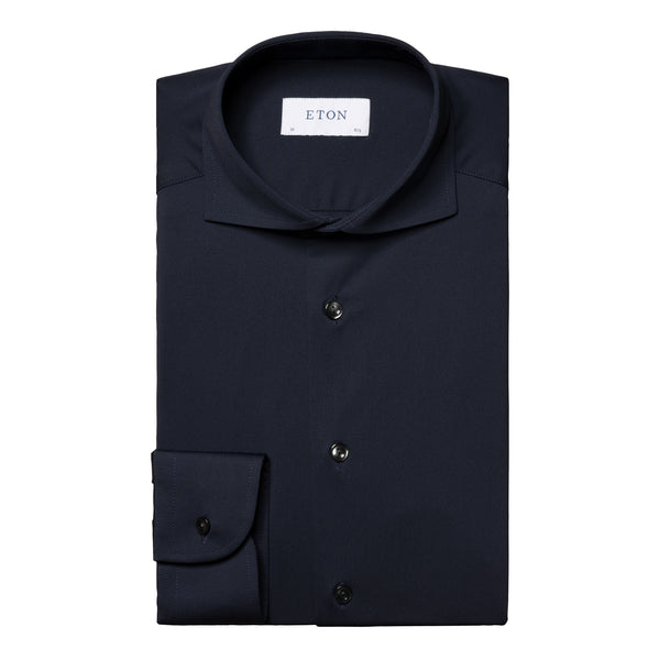Wide Spread Slim Stretch Shirt - Blue