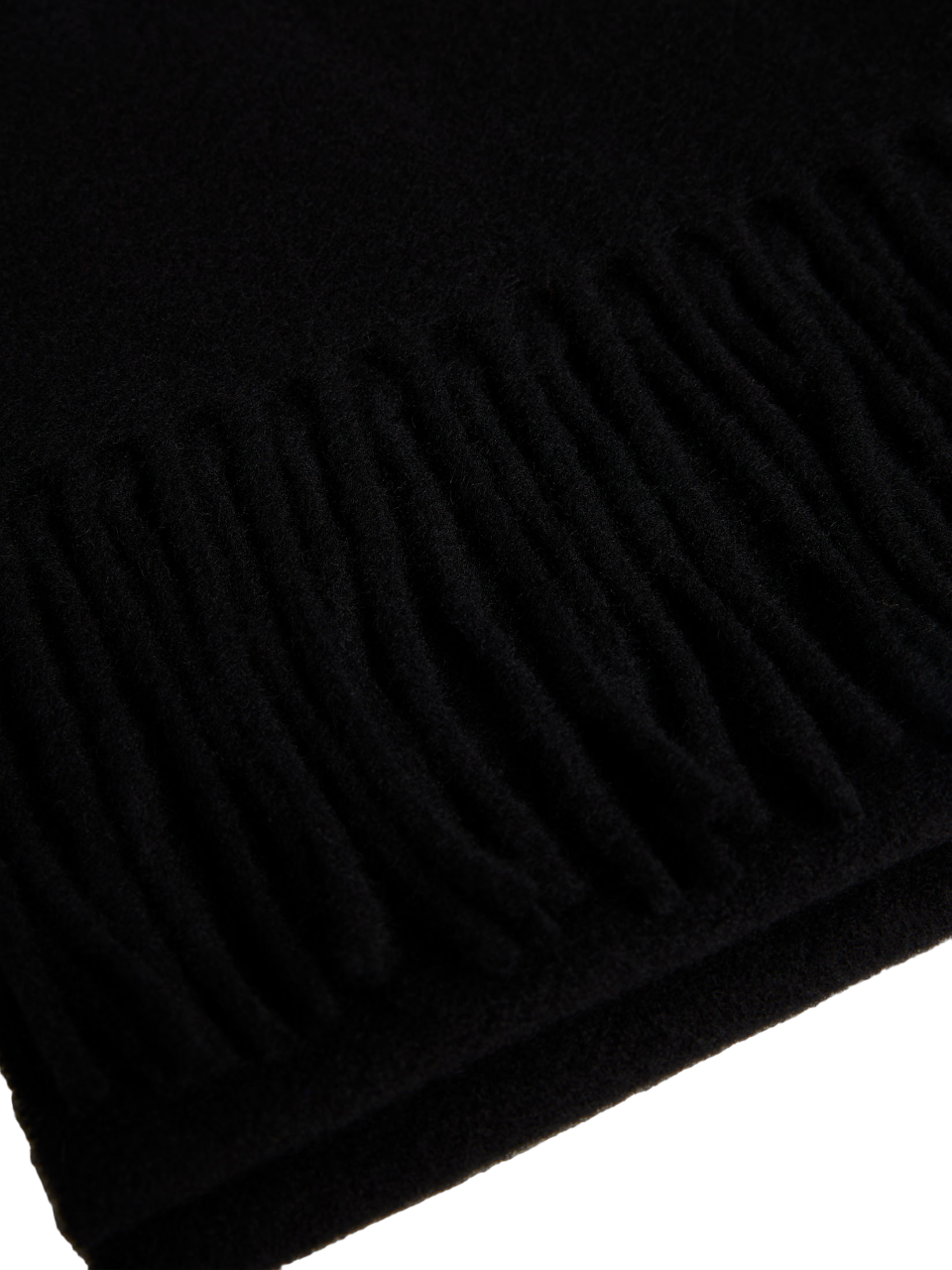 Champ Solid Wool Scarf - Black