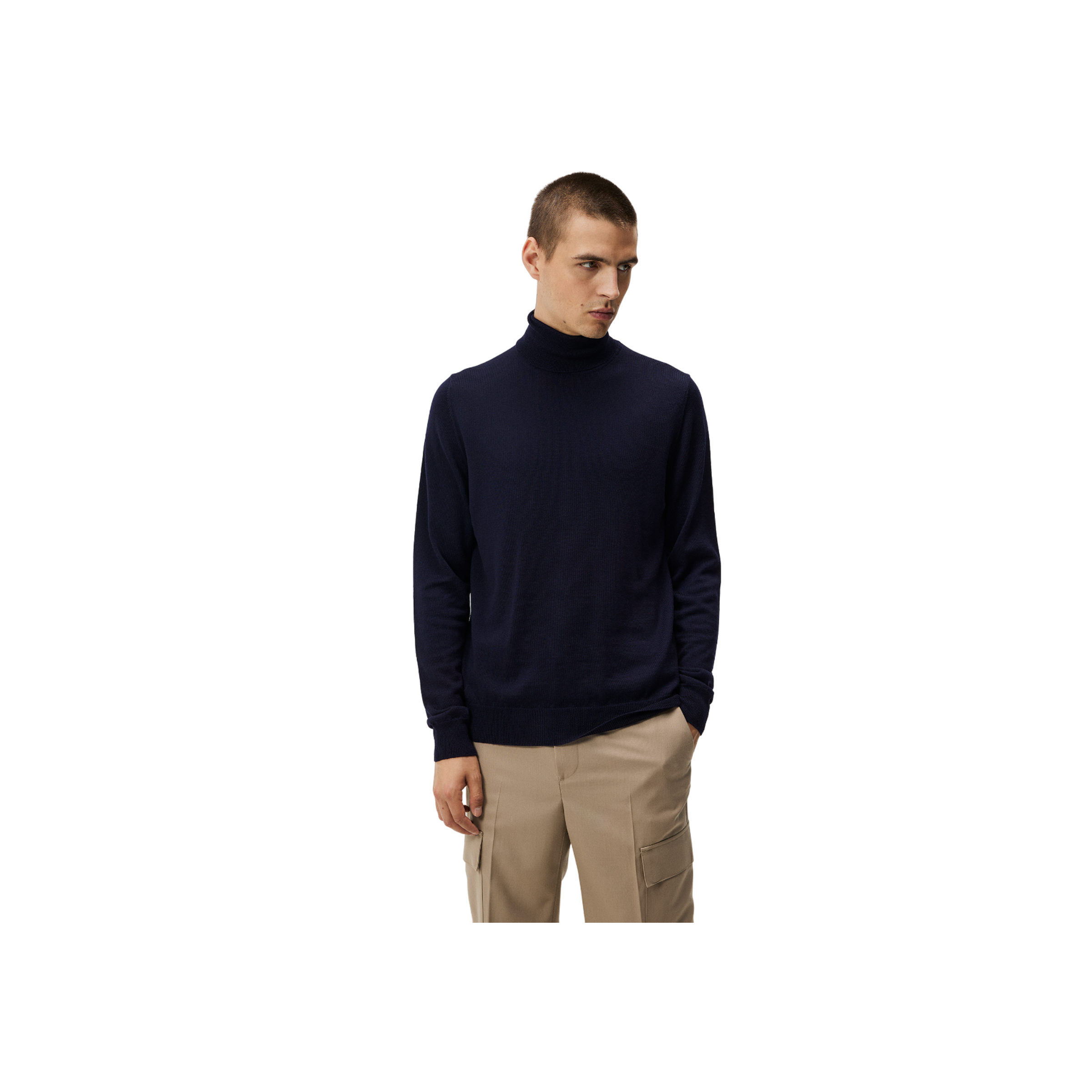 Lyd Merino Turtleneck Sweater - Navy