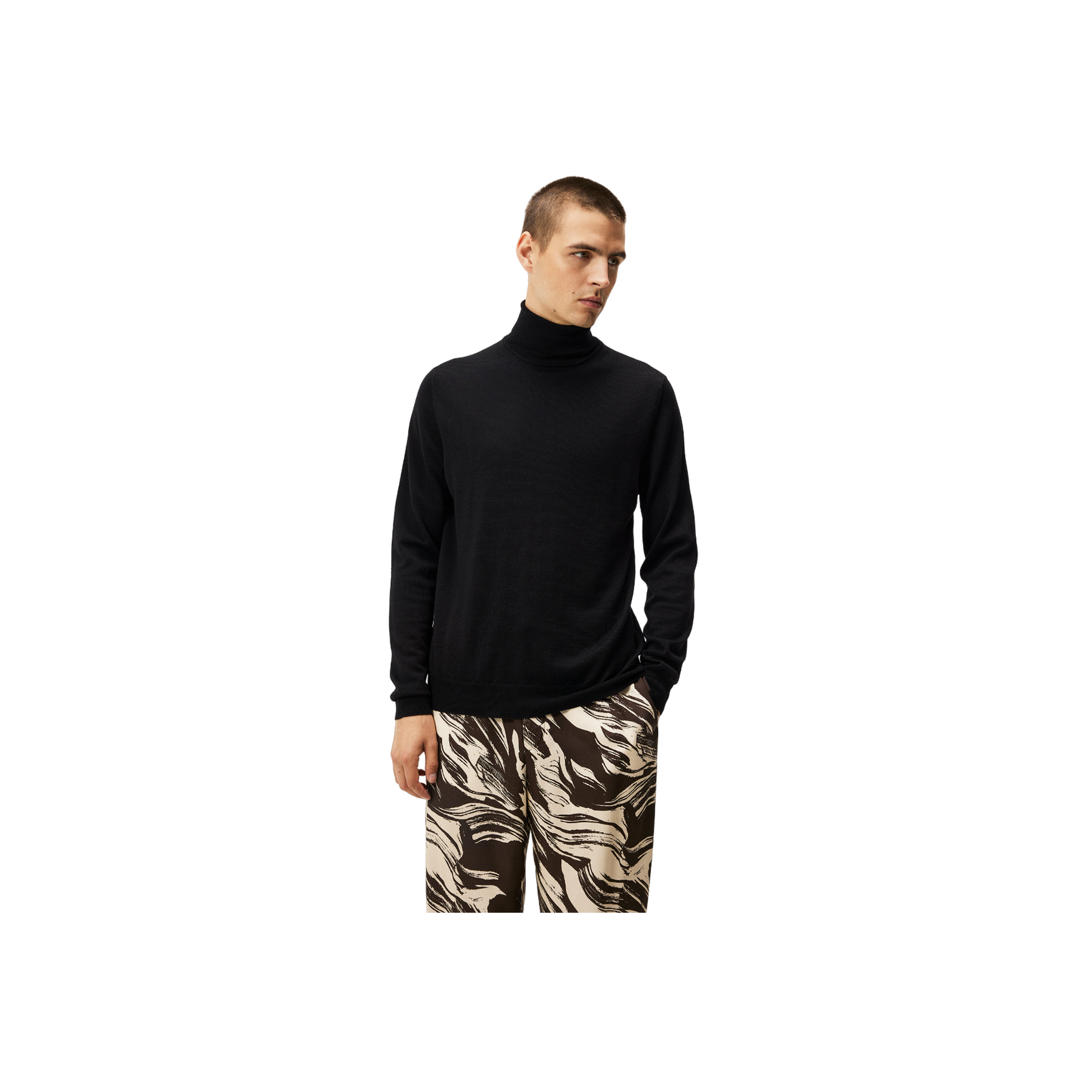 Lyd Merino Turtleneck Sweater - Black