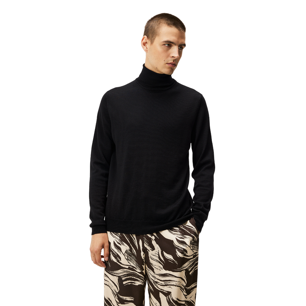 Lyd Merino Turtleneck Sweater - Black