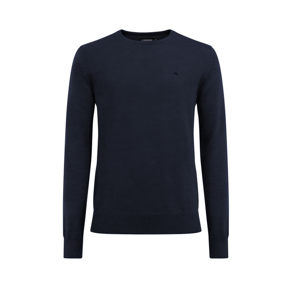 Lyle Merino Crew Neck Sweater - Blue