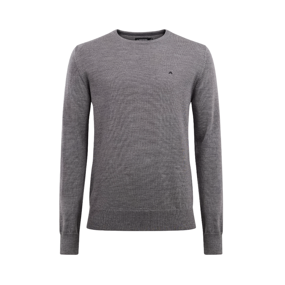 Lyle Merino Crew Neck Sweater - Grey